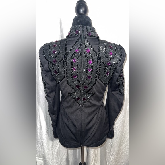 Black & Purple Western Horsemanship Shirt - Picture 3 of 3